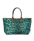 Leopard Tote, &pound;250, Handbags, Blue, Canvas, Front view